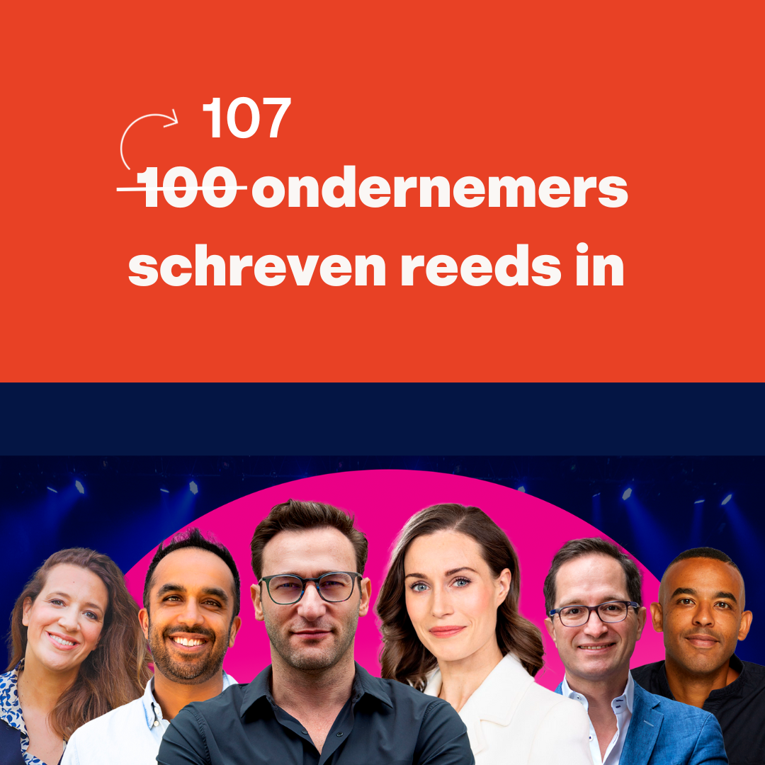 Al 107 CEO's & ondernemers schreven in en gaan mee met Bloovi naar Simon Sinek en het Amsterdam Business Forum.