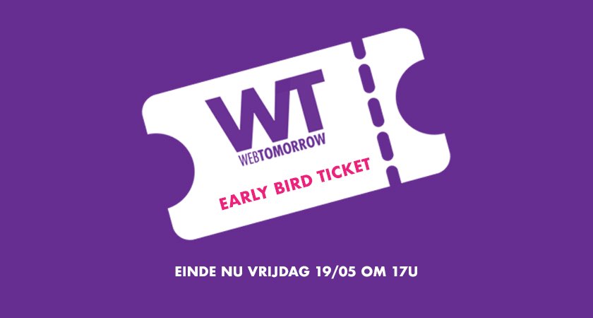 89% van de WebTomorrow tickets al verkocht