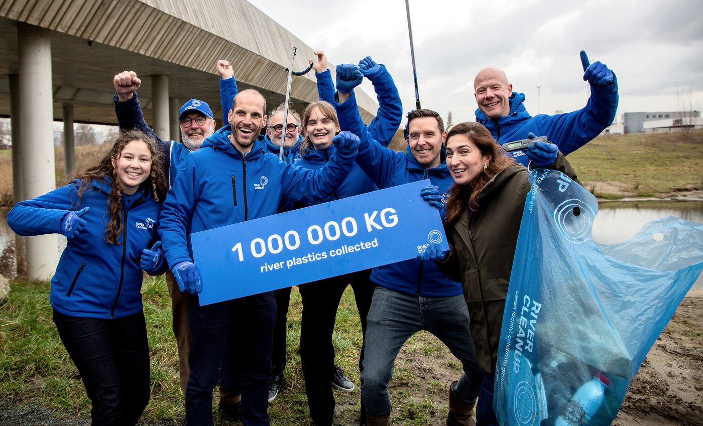Belgische ngo River Cleanup rondt de kaap van 1 miljoen kilo ingezameld rivierplastic
