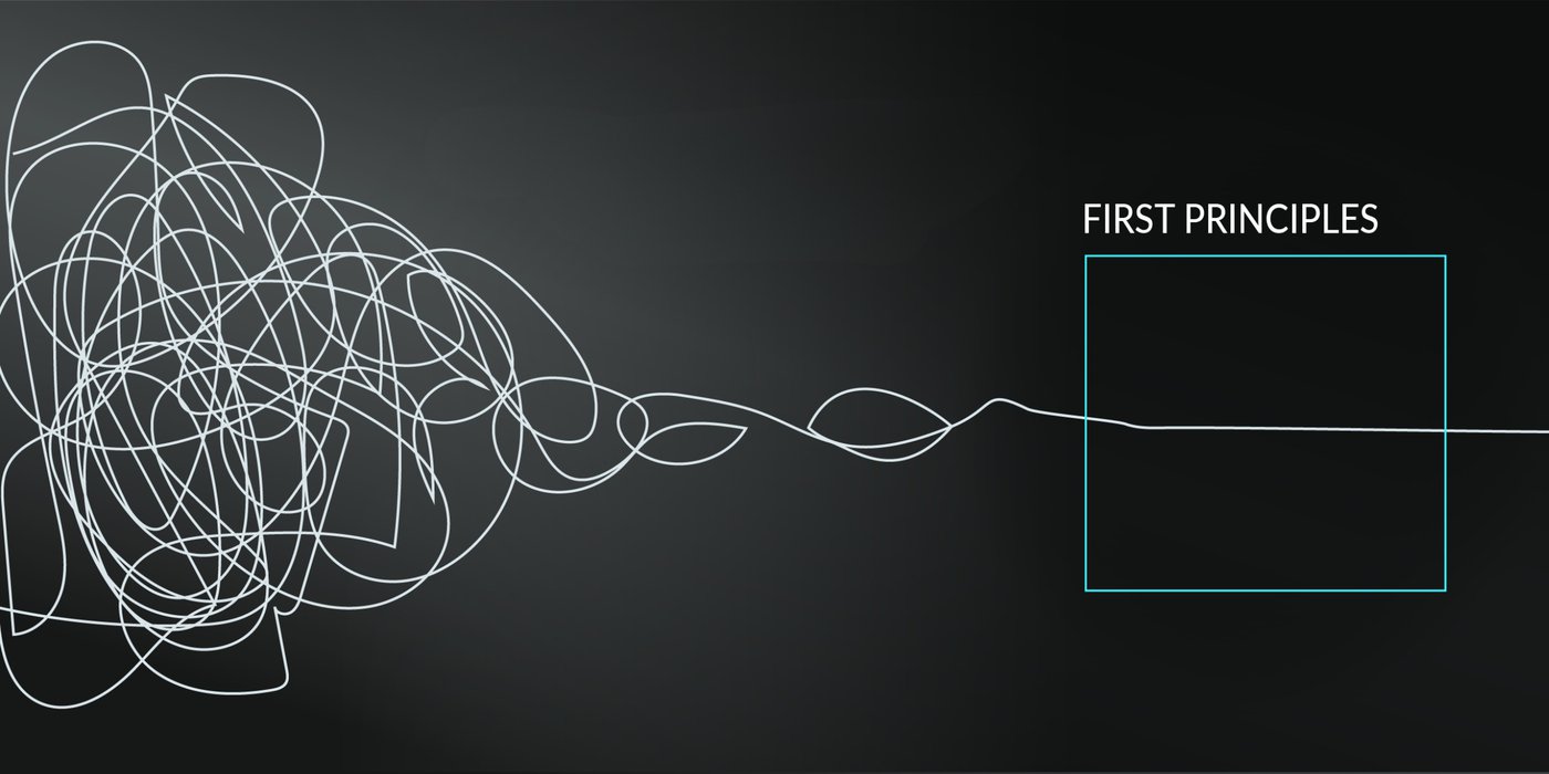 Doorbraken creëren door terug te keren naar de basis en te denken vanuit nul. Dit is First Principle Thinking.