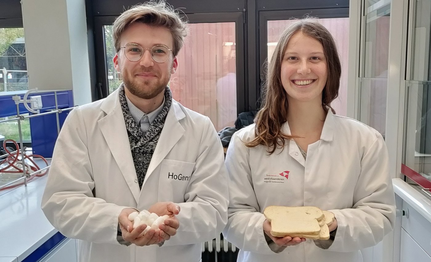 Studenten HOGENT creëren wereldprimeur uit oude broodreststromen